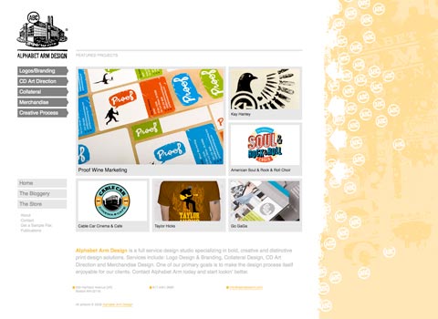 Alphabet Arm Design website