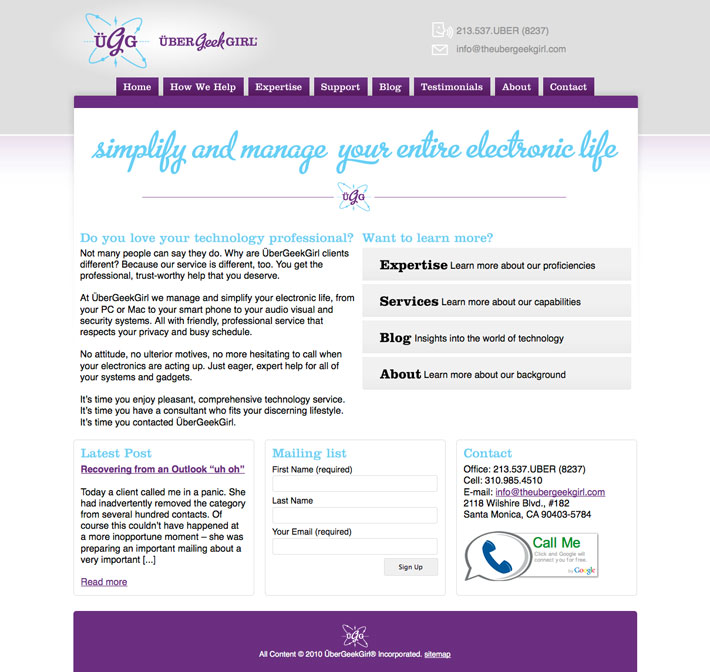 ÜberGeekGirl homepage