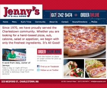 Jenny's Pizza home page